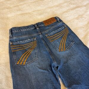 7 For All Mankind secretary, wide leg jeans, insane 35 in 1/2